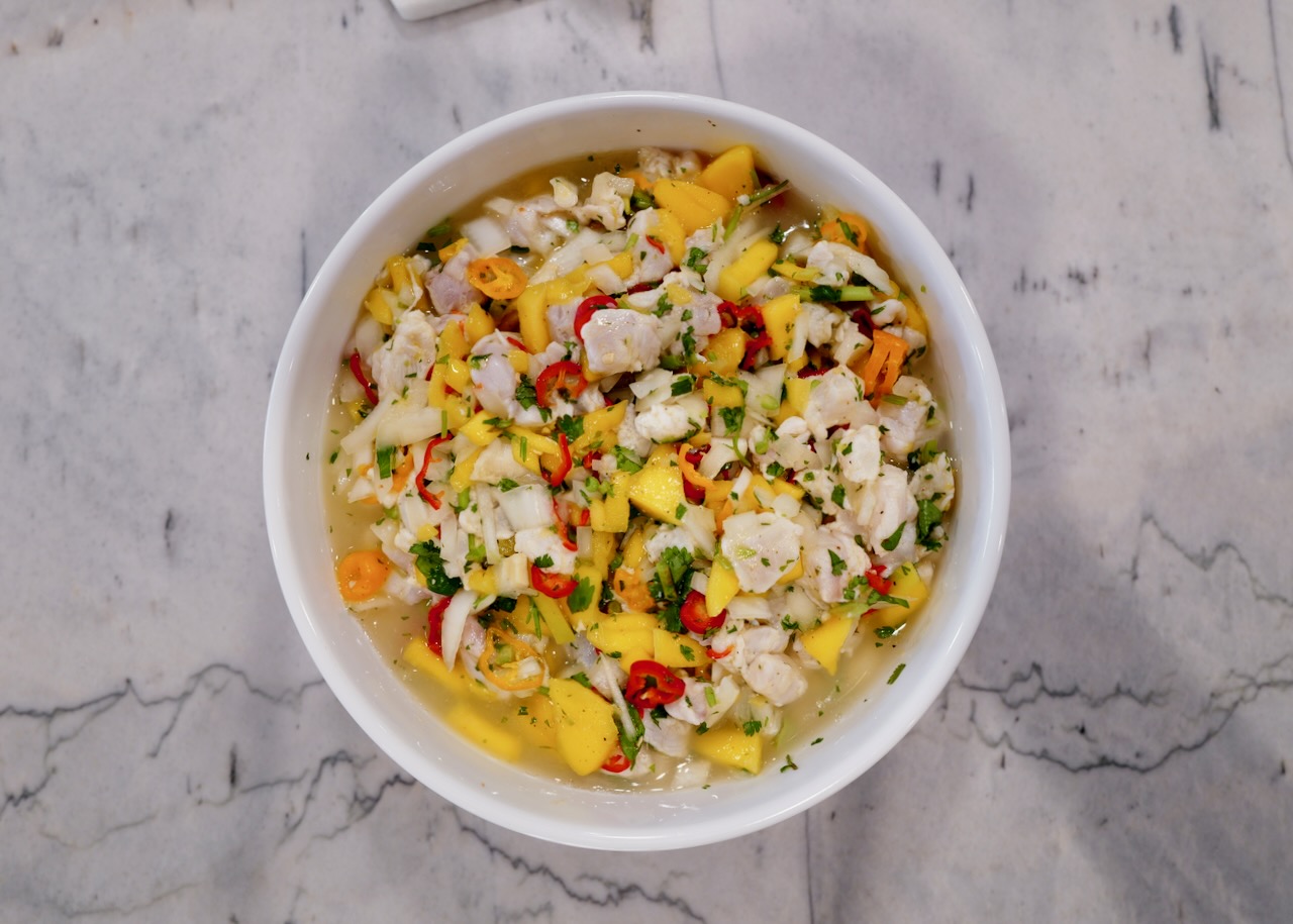 gretchy ceviche in bowl