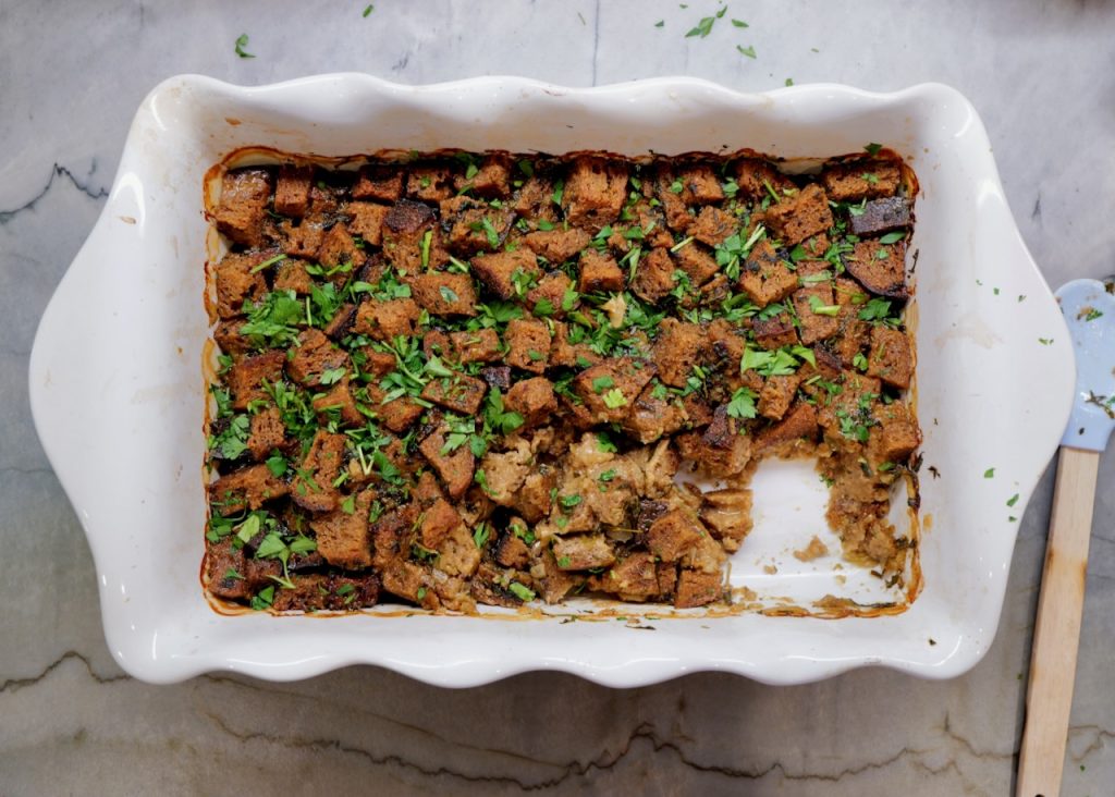 sourdough stuffing recipe using whole grain einkorn sourdough bread